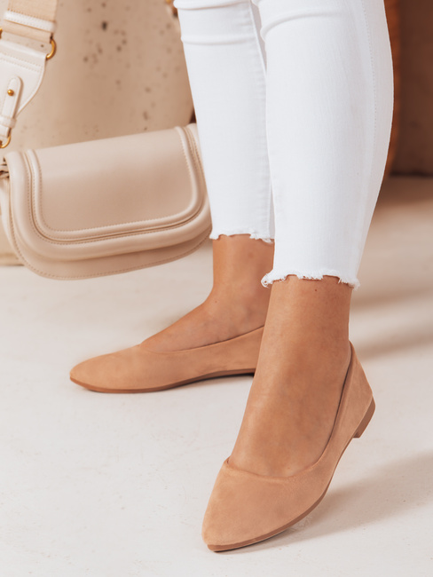 Női lapos sarkú balerinák GLAMINO khaki Dstreet ZY0775 ZY0775