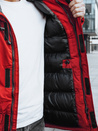 Férfi téli parka kabát piros Dstreet TX2995z