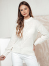 Női oversize pulóver FEMWEAVE ekrü Dstreet MY2390