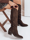 Női szarvasbőr cowboy csizma barna Dstreet ZY1106