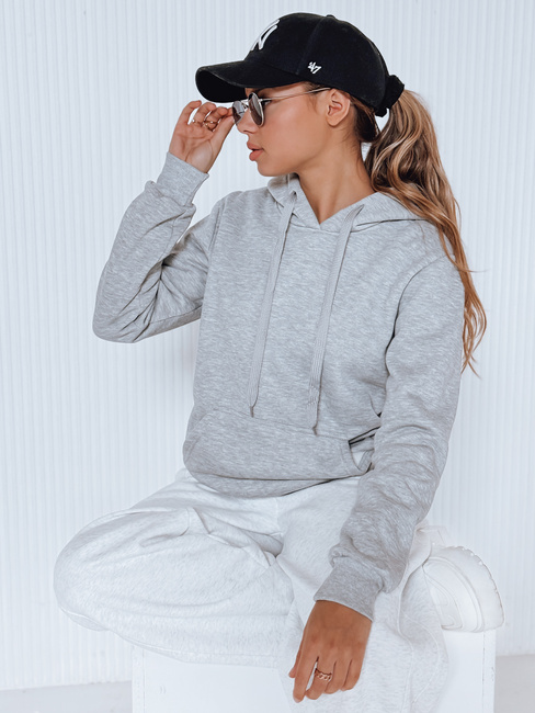 Női kapucnis pulóver BASIC Szín Világoszürke DSTREET BY0155