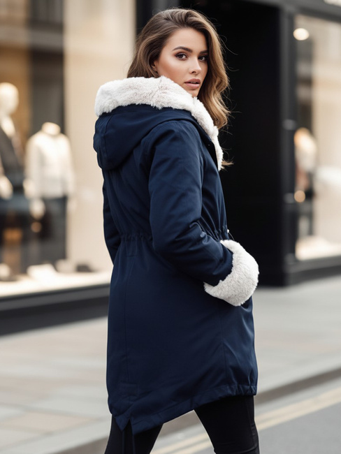 Női téli parka dzseki STARBURST tengerészkék Dstreet TY4764