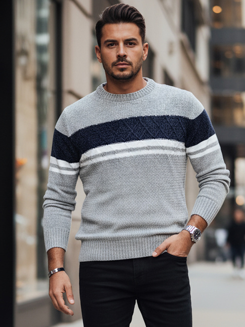 Férfi szürke pulóver Dstreet WX2245z