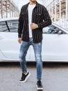 Férfi csíkos flanel ing fekete színben Dstreet DX2241