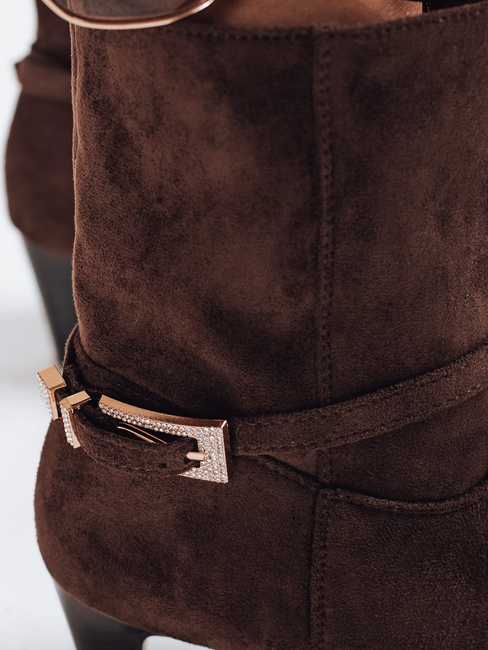 Női szarvasbőr barna csizma Dstreet ZY1207