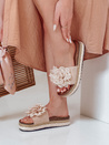 Női virágos flip-flop KWIATARIS bézs Dstreet ZY0912 ZY0912
