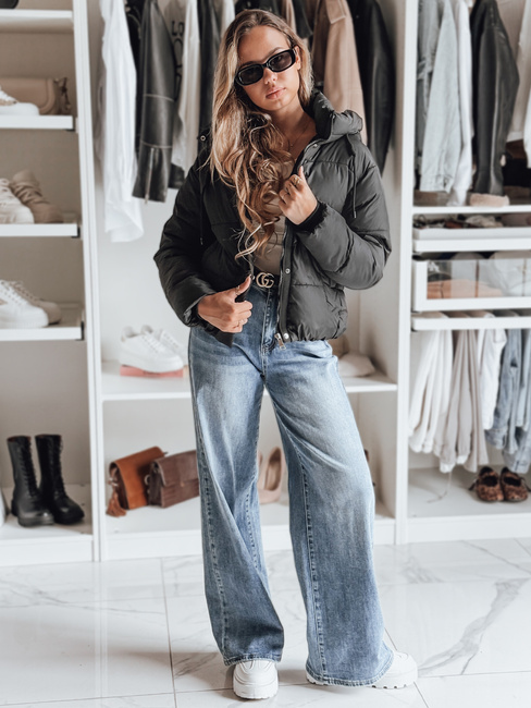 Női télikabát SNOWLIKE steppelt kapucnival fekete Dstreet TY4930