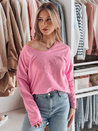 Női egyméretű oversize FLOFLY blúz rózsaszín Dstreet RY2784_3