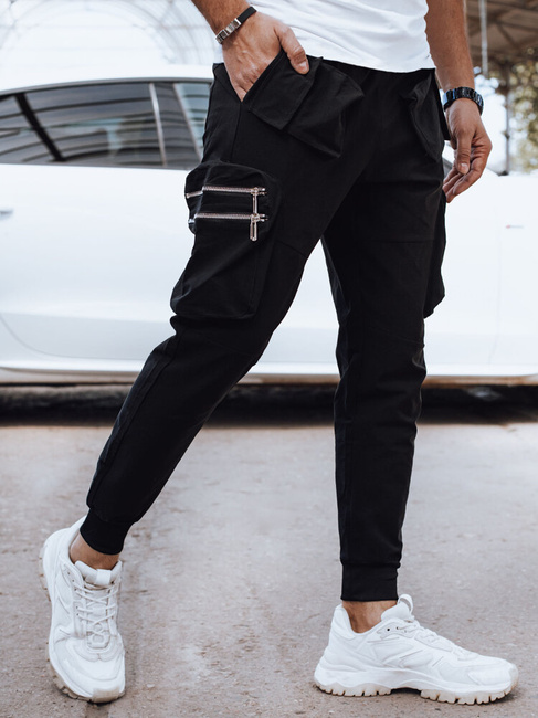 Spodnie męskie bojówki czarne Dstreet UX4299