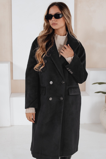 Női télikabát hosszú oversize fekete Dstreet NY0765