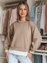 Női oversize LUZZIO mokka színű pulóver Dstreet BY1383