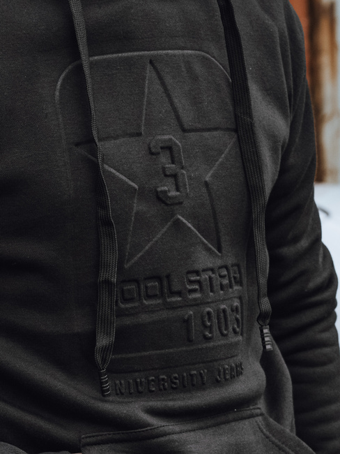 Férfi fekete pulóver Dstreet BX5933