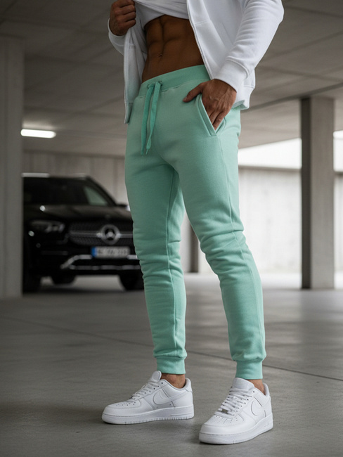 Férfi melegítőnadrág menta színben Dstreet UX3371