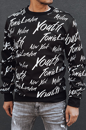 Bluza męska bez kaptura czarna Dstreet BX5779