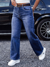 Női RETROFIT baggy farmer nadrág övvel szett kék színben Dstreet UY2233