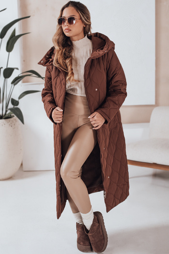 Női télikabát LIKEMIRA steppelt barna Dstreet TY4927