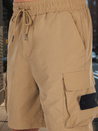 Férfi szövet harci rövidnadrág khaki Dstreet SX2505_3