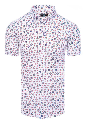 Férfi rövid ujjú ing Szín Fehér DSTREET KX1021