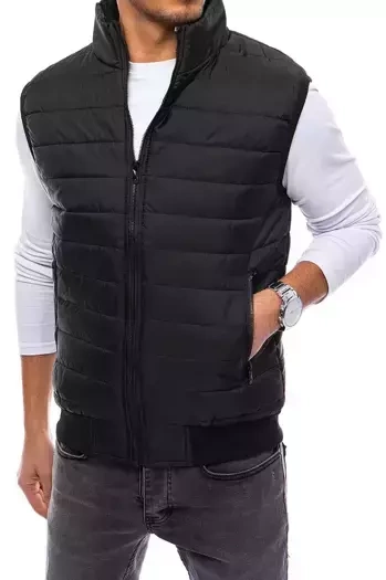 Fekete férfi steppelt mellény Dstreet TX4234