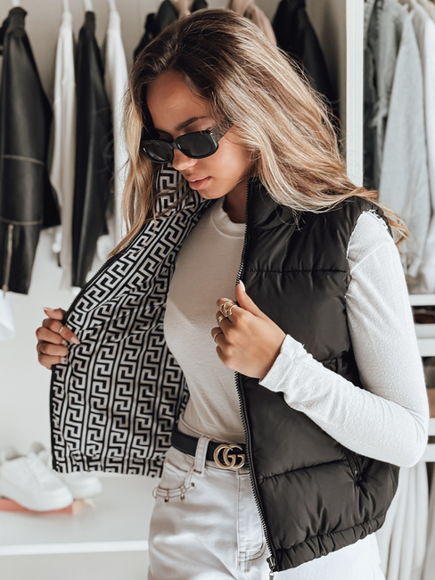 URBANELLE női steppelt mellény fekete Dstreet TY4974