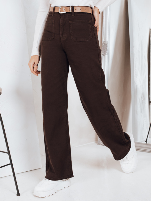 Széles szárú farmernadrág barna Dstreet UY2842