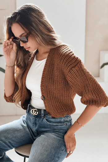 Női cipzáros pulóver NUTI Szín Camel DSTREET MY1678