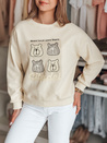 Női oversize pulóver mackókkal MISOBEARS ecru Dstreet BY1435_2