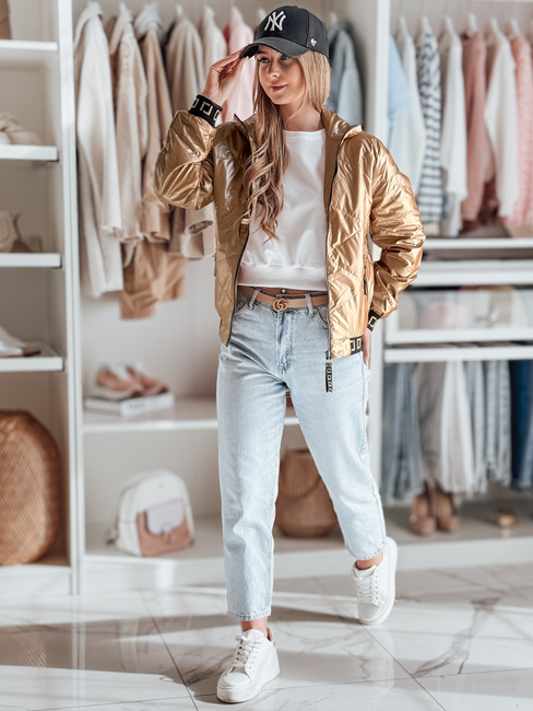 Női steppelt bomber dzseki GLAMCIX bézs Dstreet TY4784