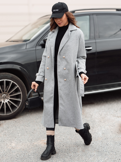 Női oversize kabát CAMELLYN hosszú szürke Dstreet NY0742 NY0742
