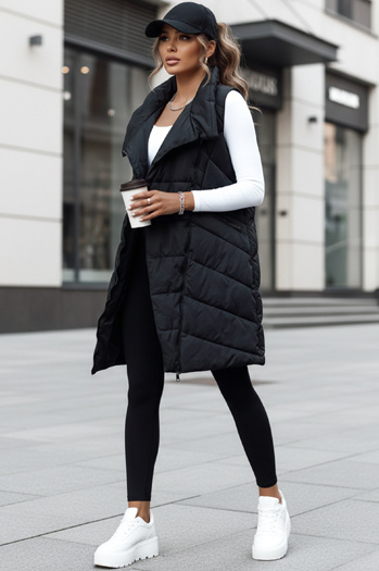 Kamizelka damska pikowana SERKIS czarna Dstreet TY4524