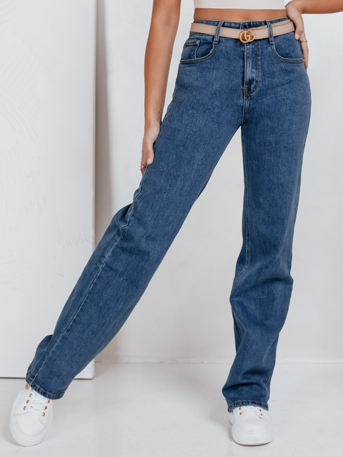 Női széles szárú, kék farmer Dstreet UY2770