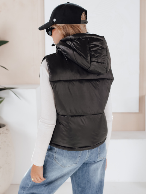 Női steppelt mellény CEDAR fekete Dstreet TY3780 Dstreet TY3780