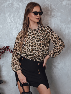 SAVANATOP női oversize blúz leopárd mintás Dstreet RY2711_4