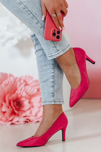 Női magas sarkú tűsarkú FEMBELLIA fuchsia Dstreet ZY0737 ZY0737