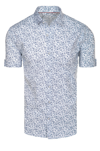 Férfi rövid ujjú fehér ing Dstreet KX1072