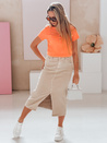 Női egyméretű bordázott blúz KISS LOOK narancssárga Dstreet RY2840