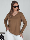 Női oversize blúz VAVLSTYLES sima camel Dstreet RY2686