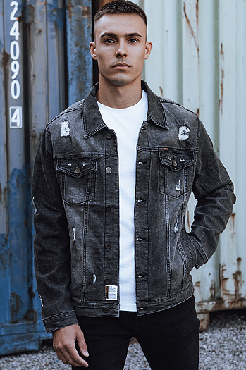 Férfi szürke farmer dzseki Dstreet TX4854