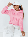 Női kapucnis pulóver BASIC Szín Rózsaszín DSTREET BY0174