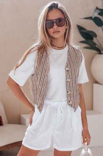 Női rövidnadrág RELAX TIME fehér Dstreet SY0462