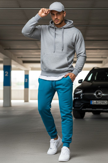 Férfi melegítőnadrág türkiz színben Dstreet UX3428