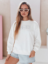Női oversize pulóver hímzéssel EASYJOY fehér Dstreet BY1514