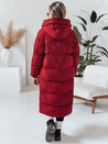 Női téli hosszú steppelt kabát COZYSEASON gesztenyebarna Dstreet TY4955