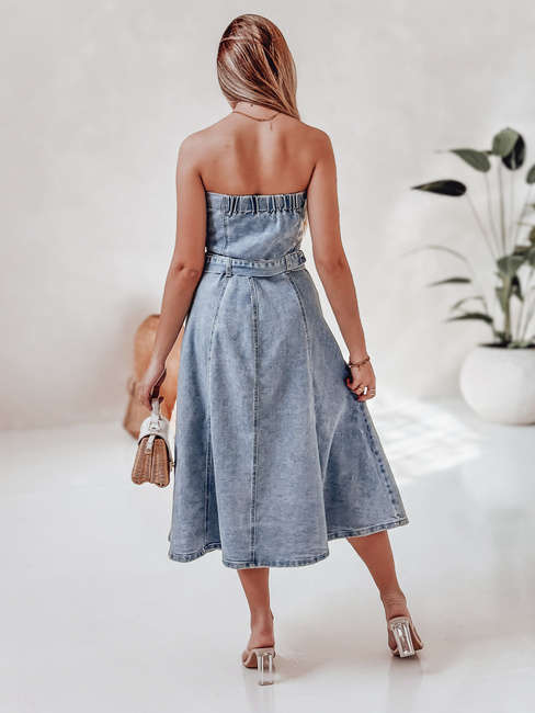 Farmer midi ruha övvel SUMMER SKY blue Dstreet EY2585