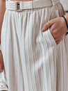 Női széles szárú nadrág övvel SUMMERLINE bézs Dstreet UY2697