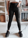Női magas derekú, viaszos leggings NIVANA fekete Dstreet UY2295