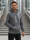 Férfi szürke kapucnis pulóver Dstreet BX5945