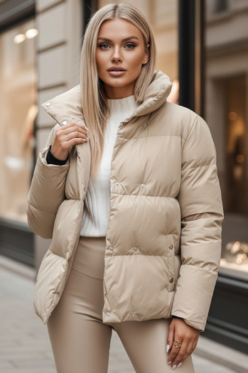 Női steppelt télikabát LARO világos bézs Dstreet TY4703z