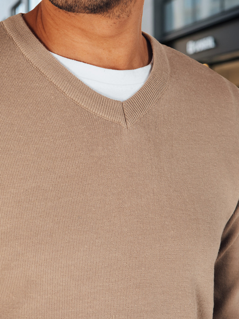 Férfi teve színű pulóver Dstreet WX2318