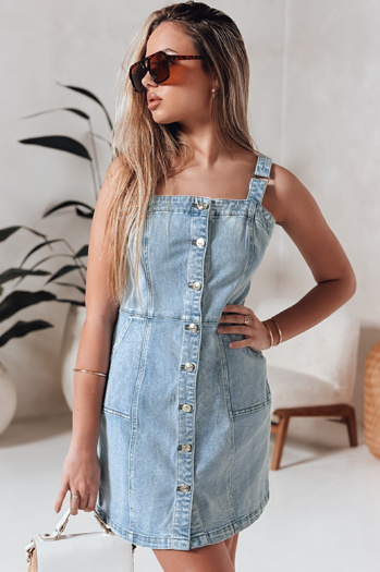 Pánt nélküli farmer miniruha SEWIKA kék Dstreet EY2586